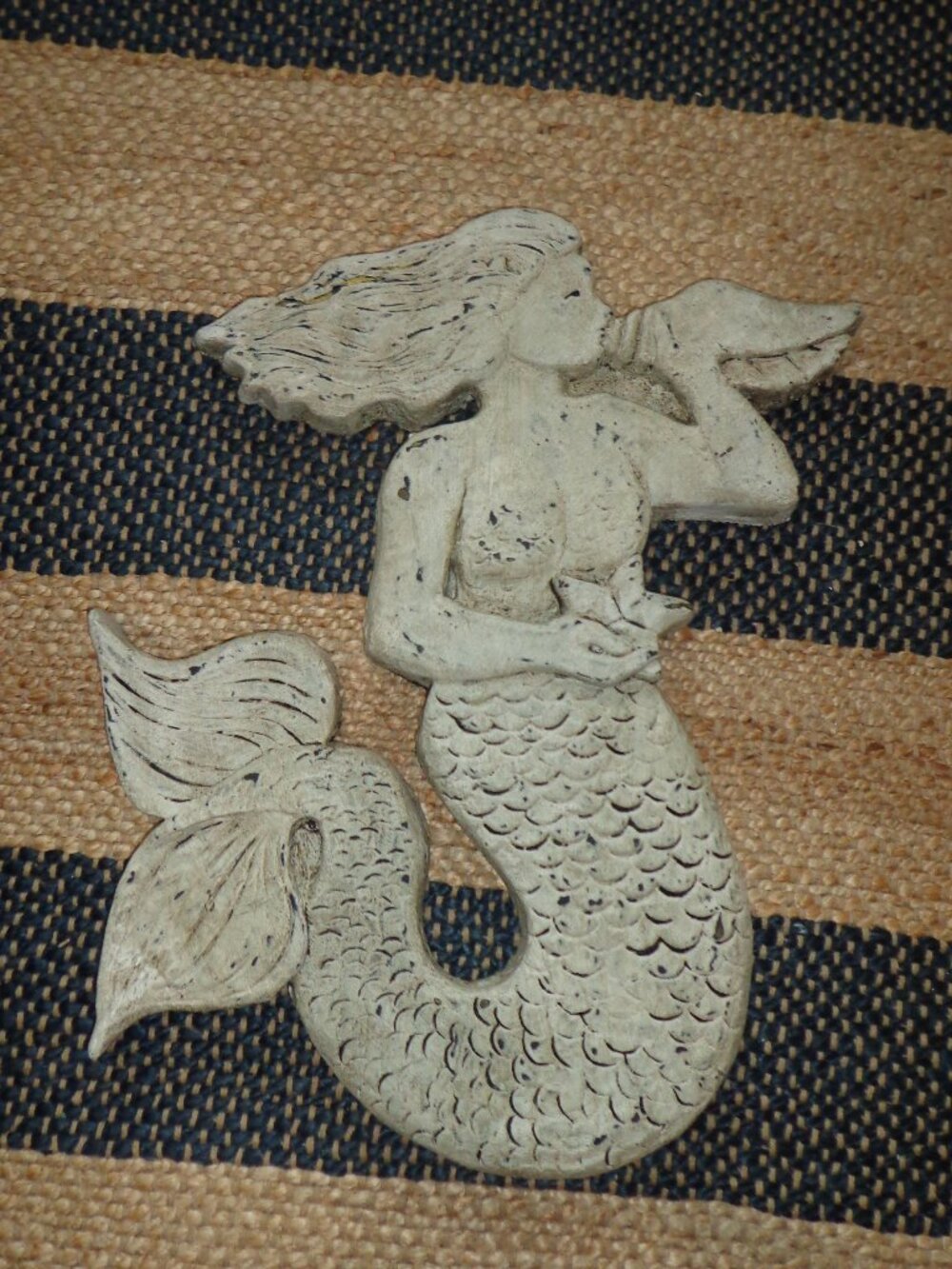 Mermaid Wall Art Foam/Resin Back Hooks Coastal